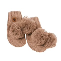 Knit Booties in Latte