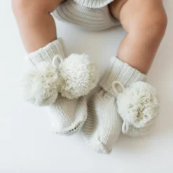 Knit Booties in Oat