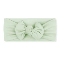Knotted Bow Headband in Basil
