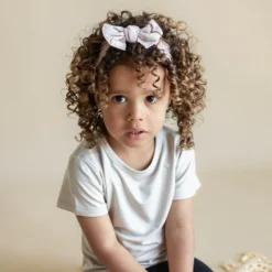 Knotted Bow Headband in Blush