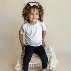 Knotted Bow Headband in Blush