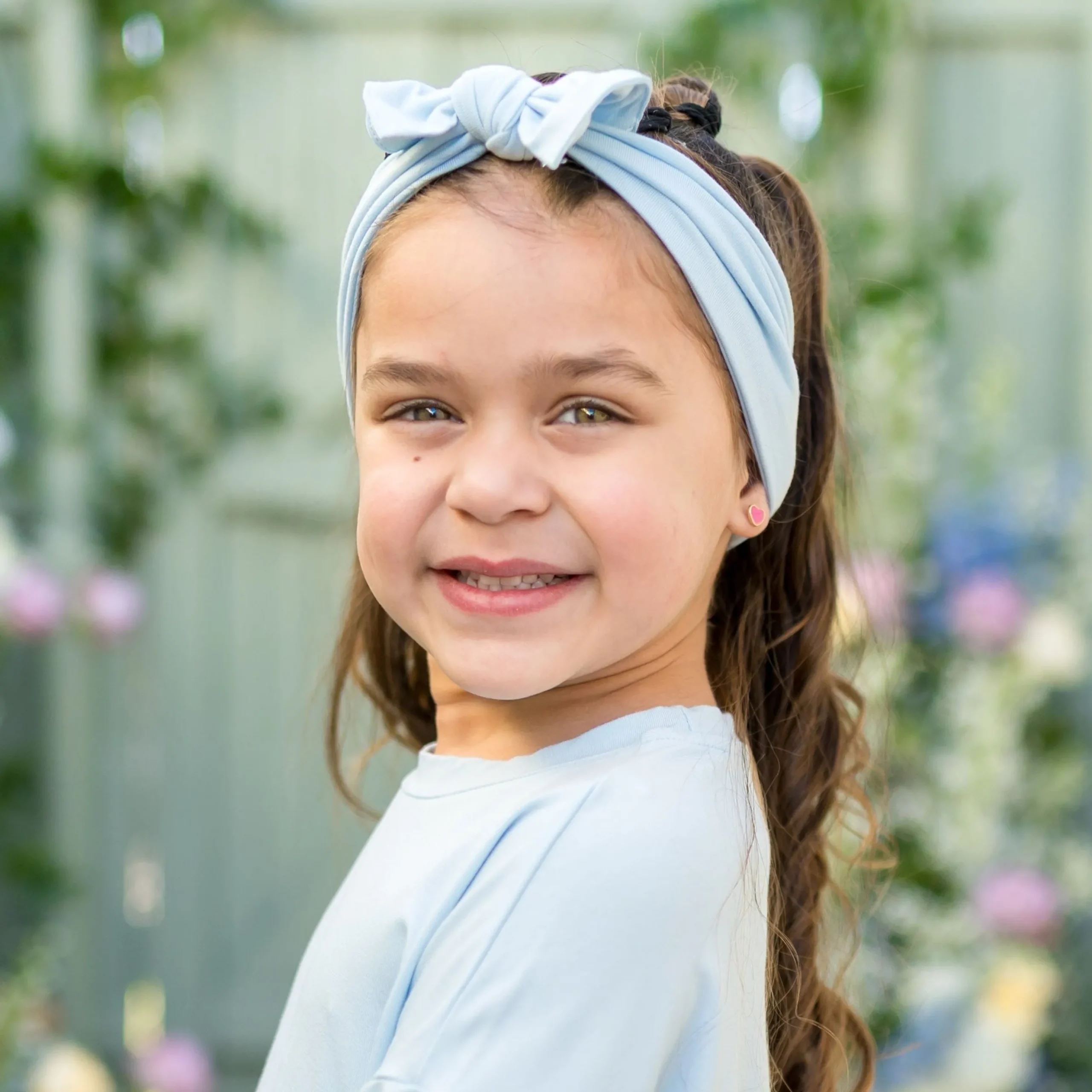 Knotted Bow Headband in Breeze