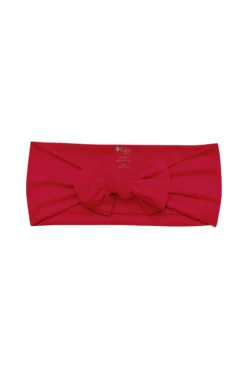 Knotted Bow Headband in Cardinal