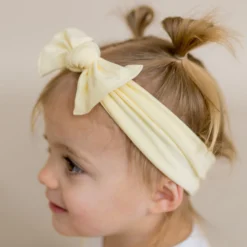 Knotted Bow Headband in Chamomile