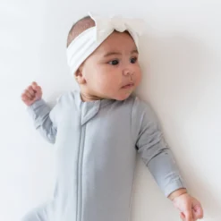 Knotted Bow Headband in Cloud