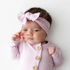 Knotted Bow Headband in Thistle