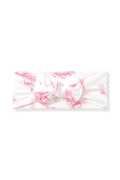 Knotted Bow Headband in Toile Ballet
