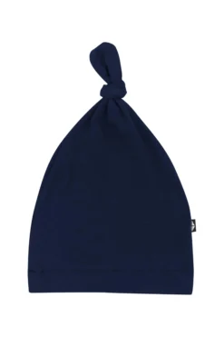 Knotted Cap in Navy