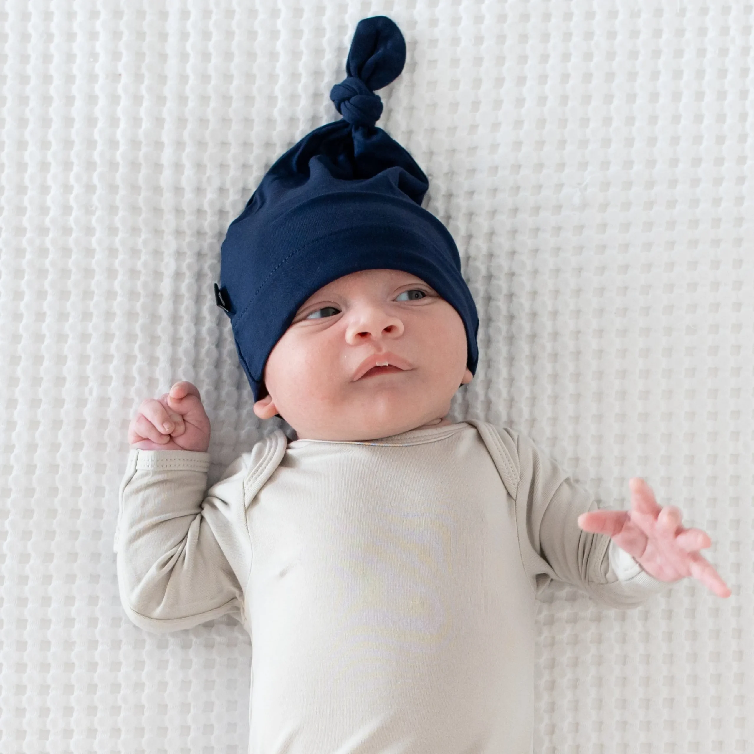 Knotted Cap in Navy