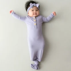 Knotted Gown with Bow Set in Taro