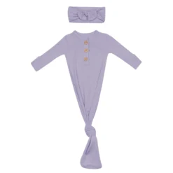 Knotted Gown with Bow Set in Taro