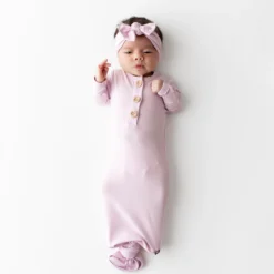 Knotted Gown with Bow Set in Thistle