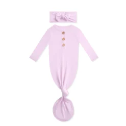 Knotted Gown with Bow Set in Thistle