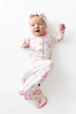 Knotted Gown with Bow Set in Toile Ballet