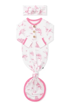 Knotted Gown with Bow Set in Toile Ballet