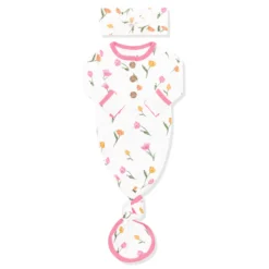Knotted Gown with Bow Set in Tulip