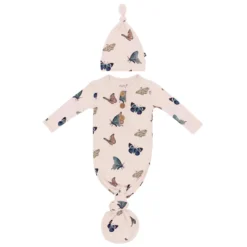 Knotted Gown with Hat Set in Blush Butterfly