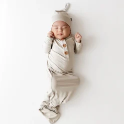 Knotted Gown with Hat Set in Oat