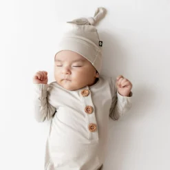 Knotted Gown with Hat Set in Oat