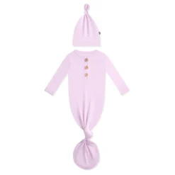 Knotted Gown with Hat Set in Thistle