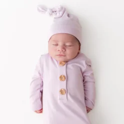 Knotted Gown with Hat Set in Thistle