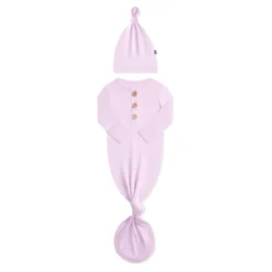 Knotted Gown with Hat Set in Thistle