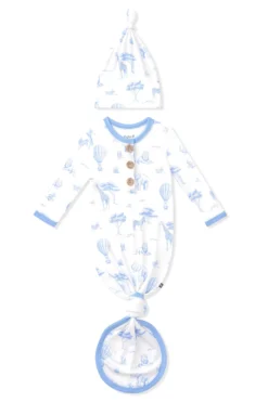 Knotted Gown with Hat Set in Toile Safari