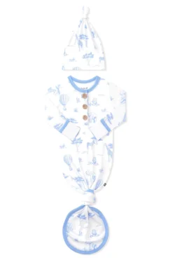 Knotted Gown with Hat Set in Toile Safari
