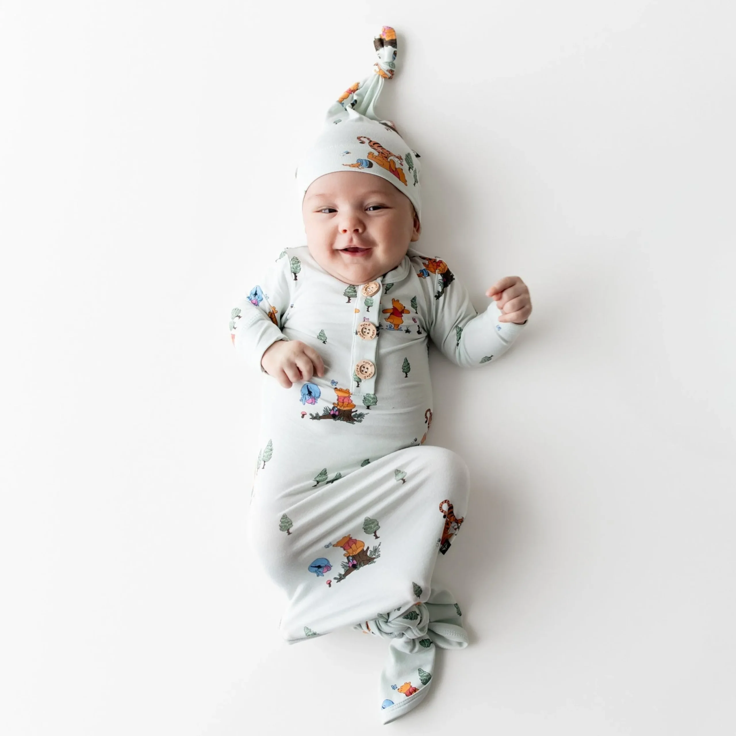 Knotted Gown with Hat Set in Winnie the Pooh Hundred Acre Wood