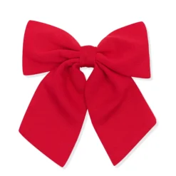 Large Alligator Clip Bow in Cardinal