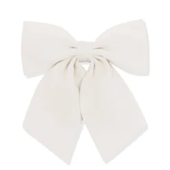 Large Alligator Clip Bow in Oat