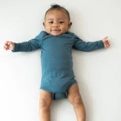 Long Sleeve Bodysuit in Atlantic