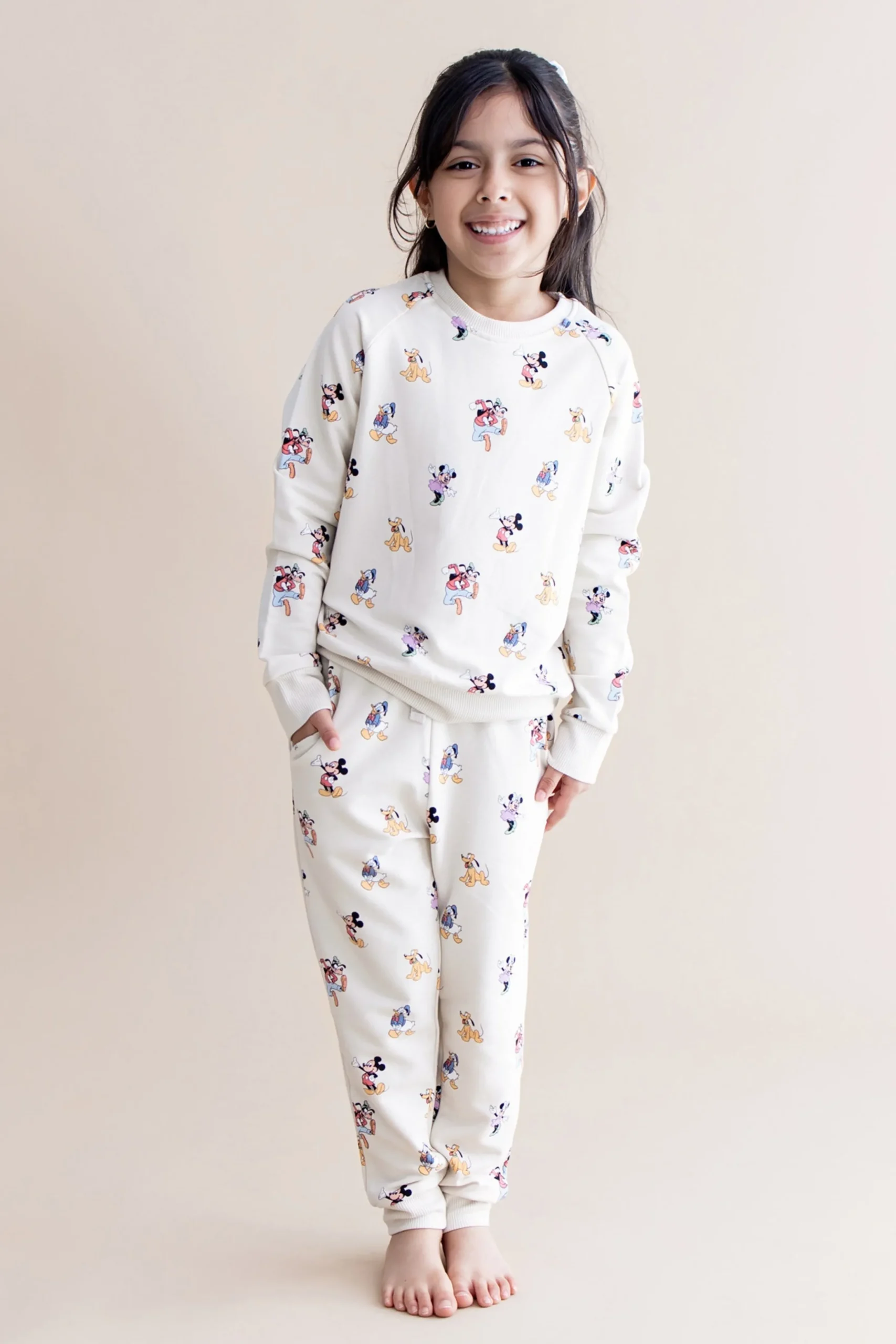 Long Sleeve Jogger Set in Mickey Mouse and Friends
