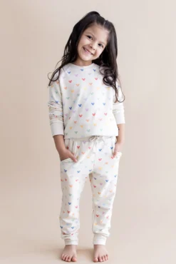 Long Sleeve Jogger Set in Pastel Mickey Mouse