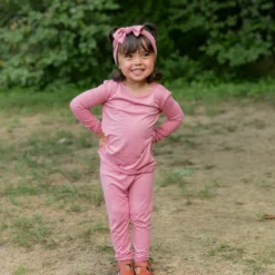 Long Sleeve Pajamas in Apple Blossom