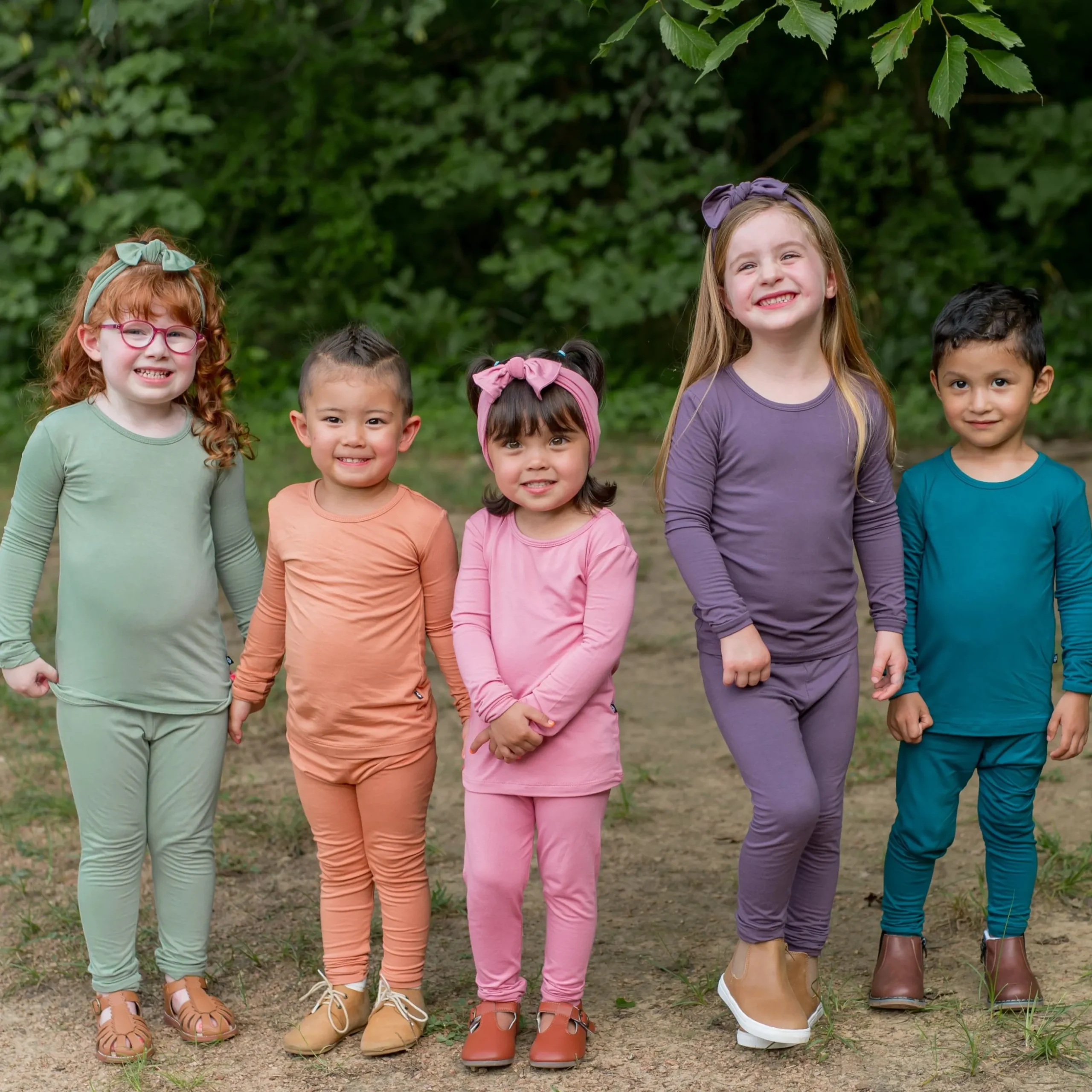 Long Sleeve Pajamas in Apple Blossom