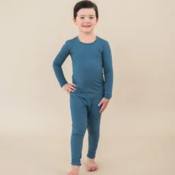 Long Sleeve Pajamas in Atlantic