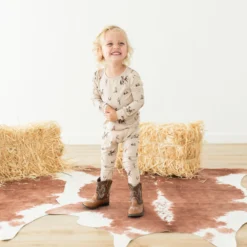 Long Sleeve Pajamas in Classic Cowboy