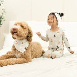 Long Sleeve Pajamas in Fluffy Dog