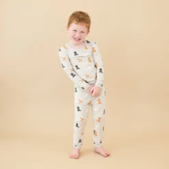 Long Sleeve Pajamas in Fluffy Dog