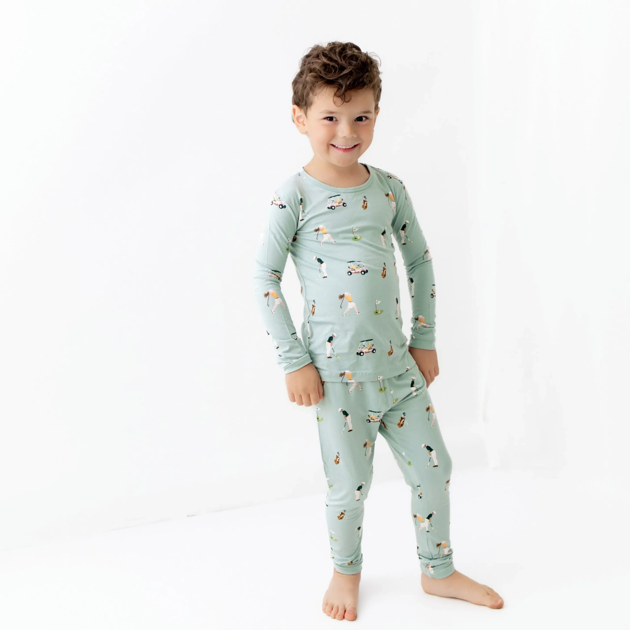 Long Sleeve Pajamas in Golf