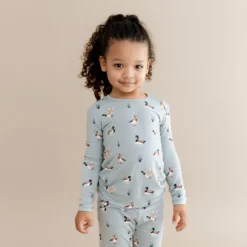 Long Sleeve Pajamas in Mallard Duck