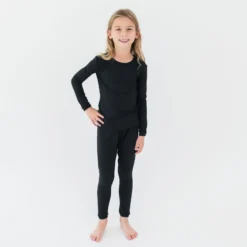 Long Sleeve Pajamas in Midnight