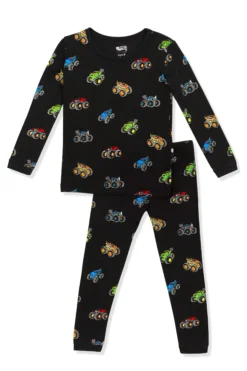 Long Sleeve Pajamas in Monster Truck