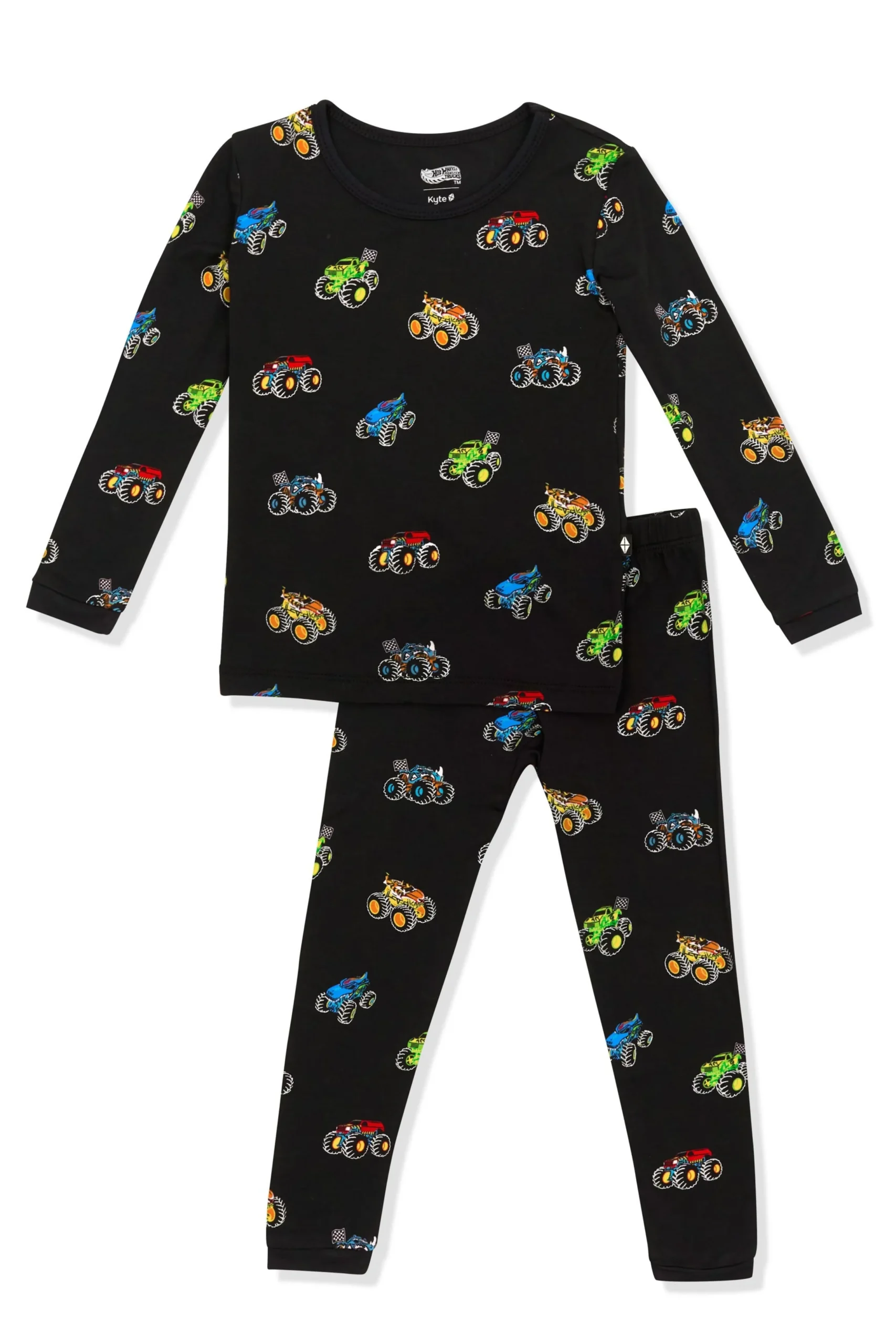 Long Sleeve Pajamas in Monster Truck