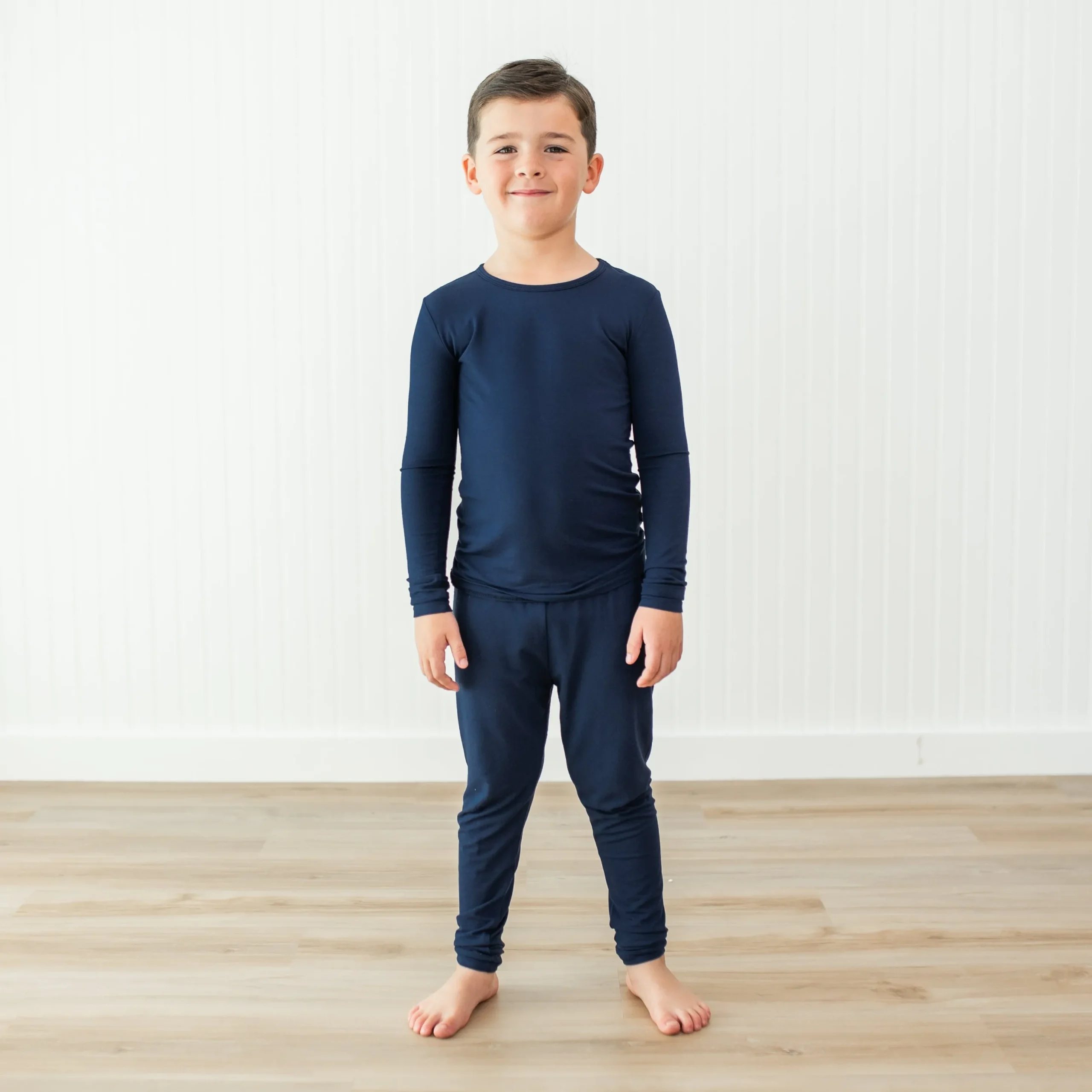 Long Sleeve Pajamas in Navy