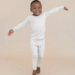 Long Sleeve Pajamas in Oat