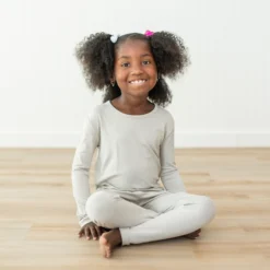 Long Sleeve Pajamas in Oat