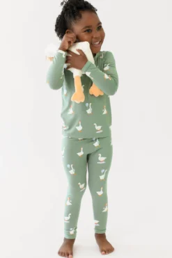 Long Sleeve Pajamas in Silly Goose