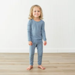 Long Sleeve Pajamas in Slate